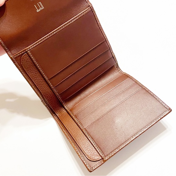 Dunhill saddle brown leather compact wallet - Picture 6 of 9
